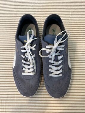 Puma Men’s Suede Sneakers in Gray and White